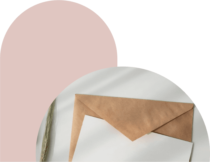 Envelope in natural tones on a table